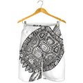 Zentangle Sea Turtle Print Men's Shorts