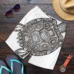 Zentangle Sea Turtle Print Men's Shorts