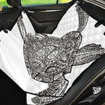 Zentangle Sea Turtle Print Pet Car Back Seat Cover