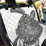 Zentangle Sea Turtle Print Pet Car Back Seat Cover