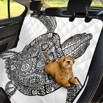 Zentangle Sea Turtle Print Pet Car Back Seat Cover