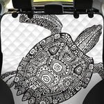 Zentangle Sea Turtle Print Pet Car Back Seat Cover