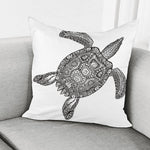 Zentangle Sea Turtle Print Pillow Cover