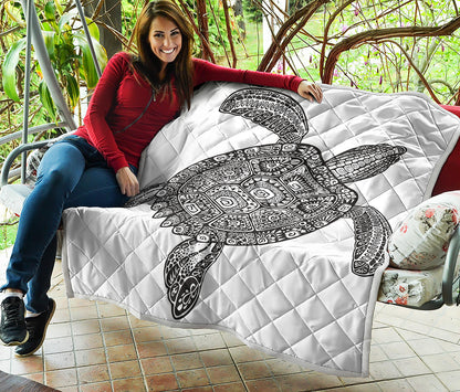 Zentangle Sea Turtle Print Quilt
