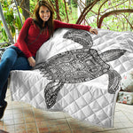 Zentangle Sea Turtle Print Quilt