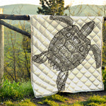 Zentangle Sea Turtle Print Quilt