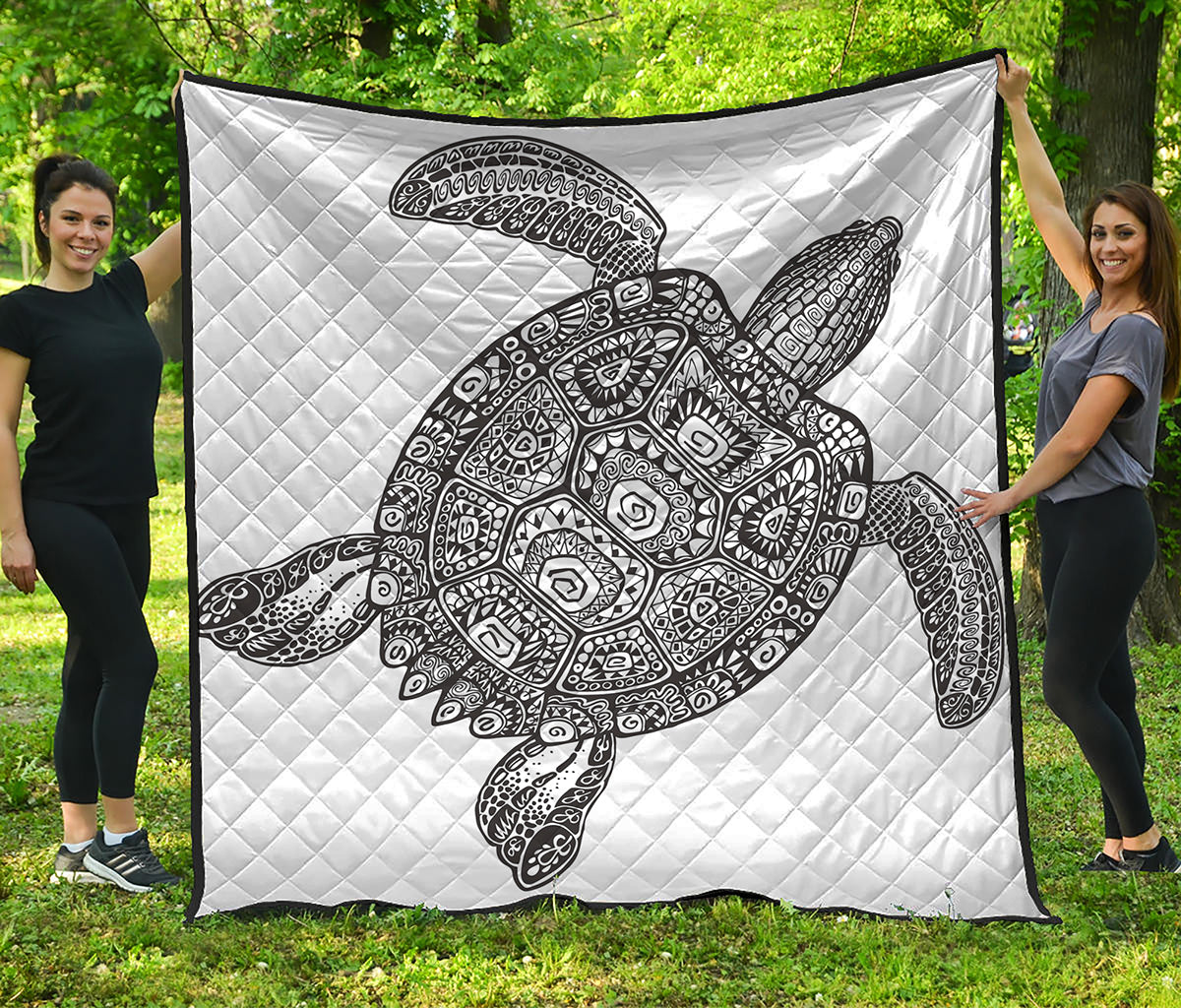 Zentangle Sea Turtle Print Quilt