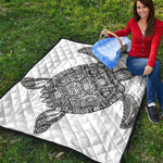 Zentangle Sea Turtle Print Quilt