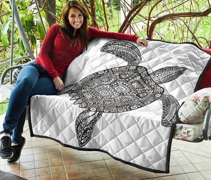Zentangle Sea Turtle Print Quilt