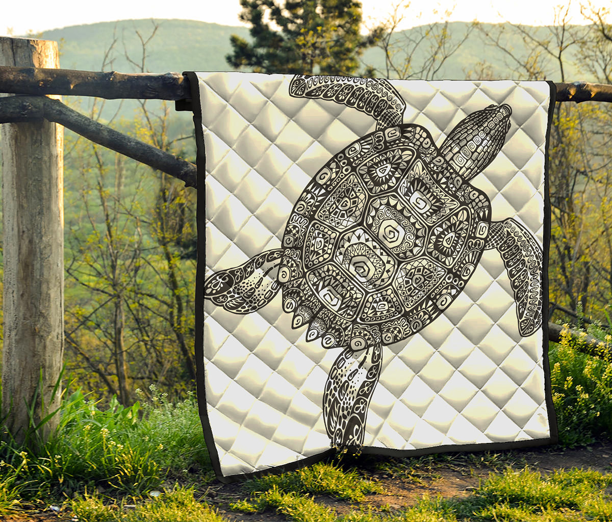Zentangle Sea Turtle Print Quilt