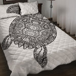 Zentangle Sea Turtle Print Quilt Bed Set