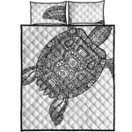 Zentangle Sea Turtle Print Quilt Bed Set