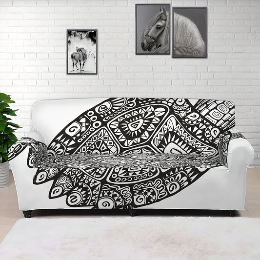 Zentangle Sea Turtle Print Sofa Cover