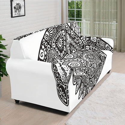 Zentangle Sea Turtle Print Sofa Cover