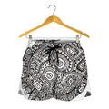Zentangle Sea Turtle Print Women's Shorts