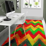 Zig Zag Reggae Pattern Print Area Rug GearFrost