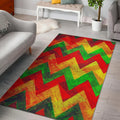 Zig Zag Reggae Pattern Print Floor Mat