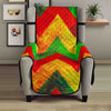 Zig Zag Reggae Pattern Print Armchair Protector