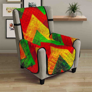 Zig Zag Reggae Pattern Print Armchair Protector