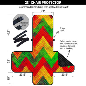 Zig Zag Reggae Pattern Print Armchair Protector