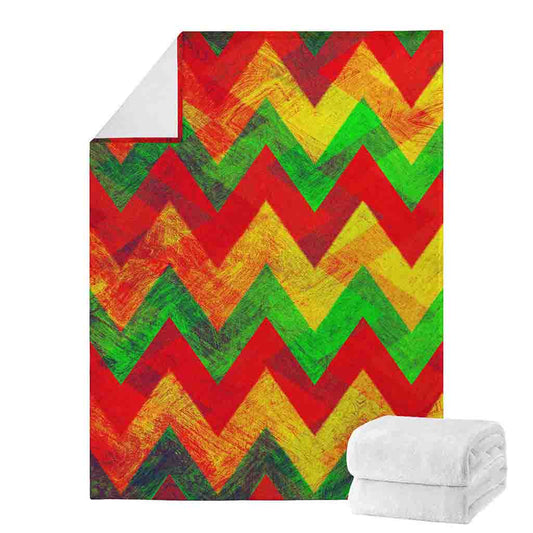 Zig Zag Reggae Pattern Print Blanket