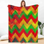 Zig Zag Reggae Pattern Print Blanket