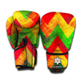 Zig Zag Reggae Pattern Print Boxing Gloves