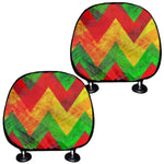 Zig Zag Reggae Pattern Print Car Headrest Covers