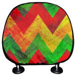 Zig Zag Reggae Pattern Print Car Headrest Covers