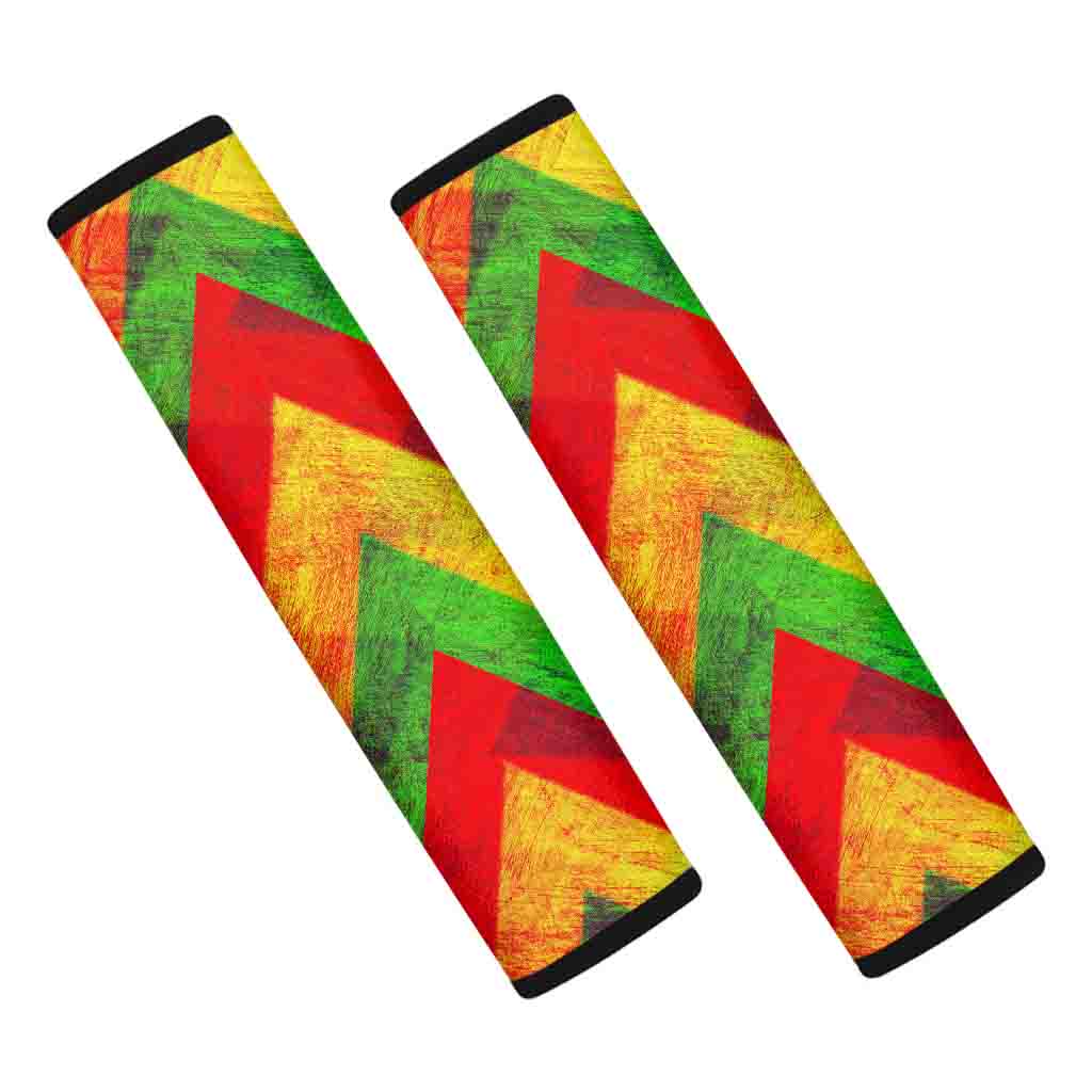 Zig Zag Reggae Pattern Print Car Seat Belt Covers