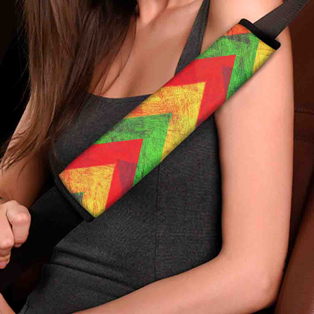 Zig Zag Reggae Pattern Print Car Seat Belt Covers