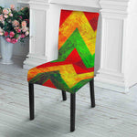 Zig Zag Reggae Pattern Print Dining Chair Slipcover