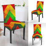 Zig Zag Reggae Pattern Print Dining Chair Slipcover