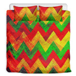 Zig Zag Reggae Pattern Print Duvet Cover Bedding Set