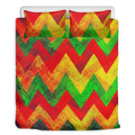 Zig Zag Reggae Pattern Print Duvet Cover Bedding Set