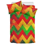 Zig Zag Reggae Pattern Print Duvet Cover Bedding Set