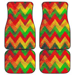 Zig Zag Reggae Pattern Print Front and Back Car Floor Mats