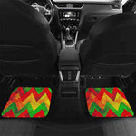 Zig Zag Reggae Pattern Print Front and Back Car Floor Mats
