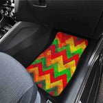 Zig Zag Reggae Pattern Print Front and Back Car Floor Mats