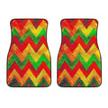 Zig Zag Reggae Pattern Print Front Car Floor Mats