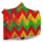 Zig Zag Reggae Pattern Print Hooded Blanket