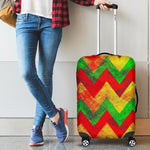 Zig Zag Reggae Pattern Print Luggage Cover GearFrost