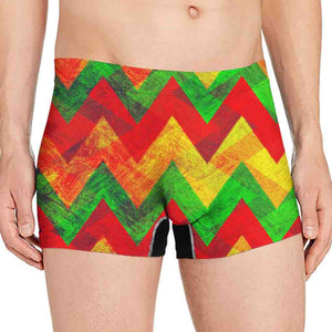 Zig Zag Reggae Pattern Print Men's Boxer Briefs