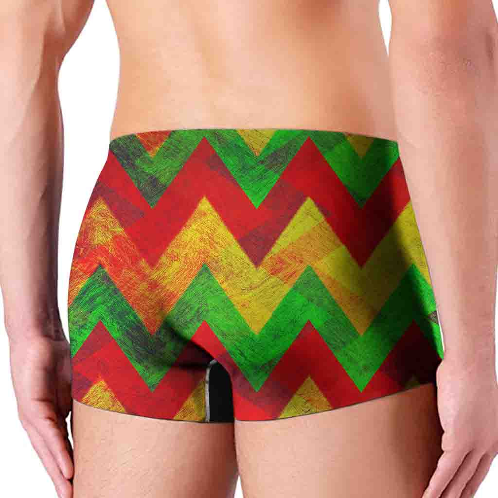 Zig Zag Reggae Pattern Print Men's Boxer Briefs