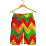 Zig Zag Reggae Pattern Print Men's Shorts