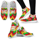 Zig Zag Reggae Pattern Print Mesh Knit Shoes GearFrost