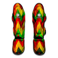 Zig Zag Reggae Pattern Print Muay Thai Shin Guards