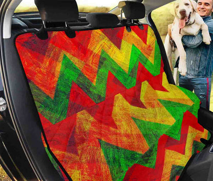 Zig Zag Reggae Pattern Print Pet Car Back Seat Cover