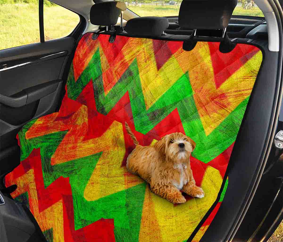 Zig Zag Reggae Pattern Print Pet Car Back Seat Cover