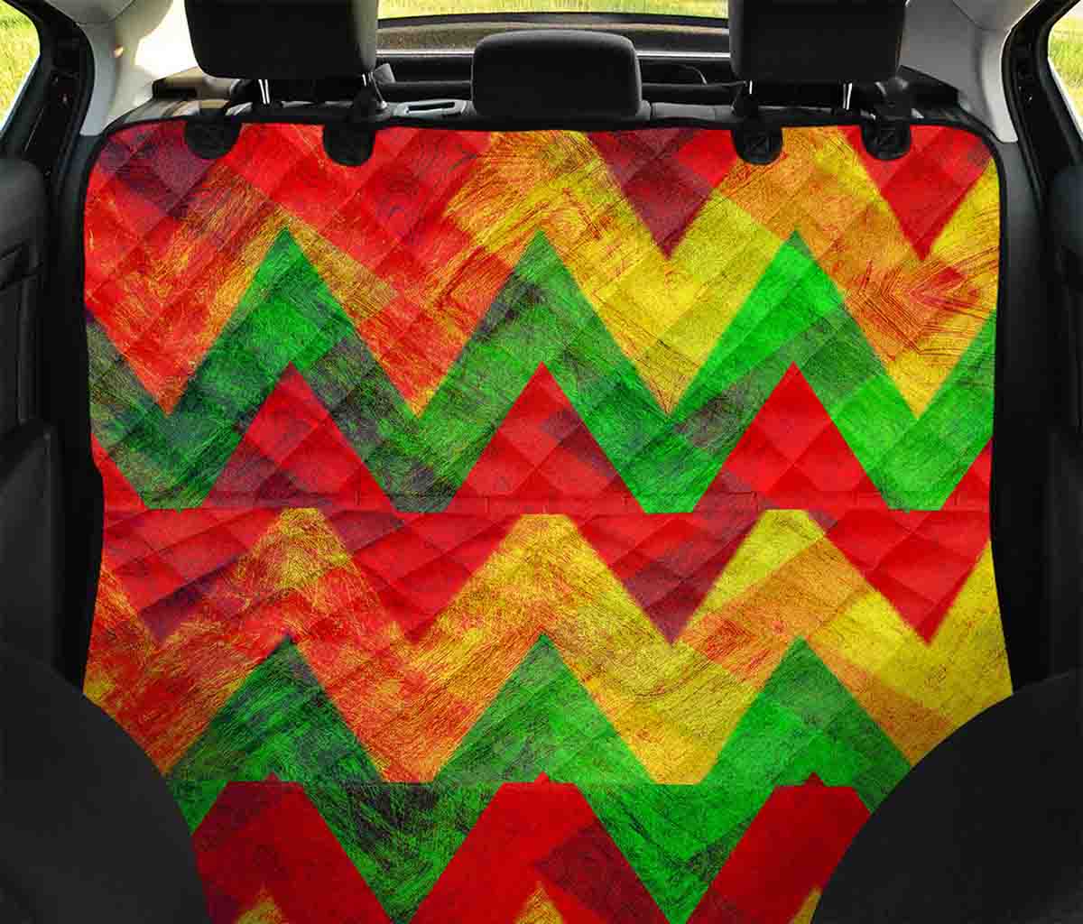 Zig Zag Reggae Pattern Print Pet Car Back Seat Cover